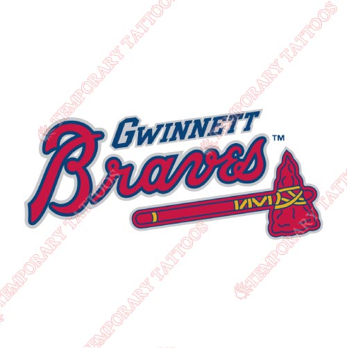 Gwinnett Braves Customize Temporary Tattoos Stickers NO.7968